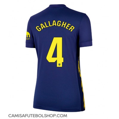 Camisa de time de futebol Atletico Madrid Conor Gallagher #4 Replicas 2º Equipamento Feminina 2025-26 Manga Curta Camisa de time de futebol Atletico Madrid Conor Gallagher #4 Replicas 2º Equipamento Feminina 2025-26 Manga Curta